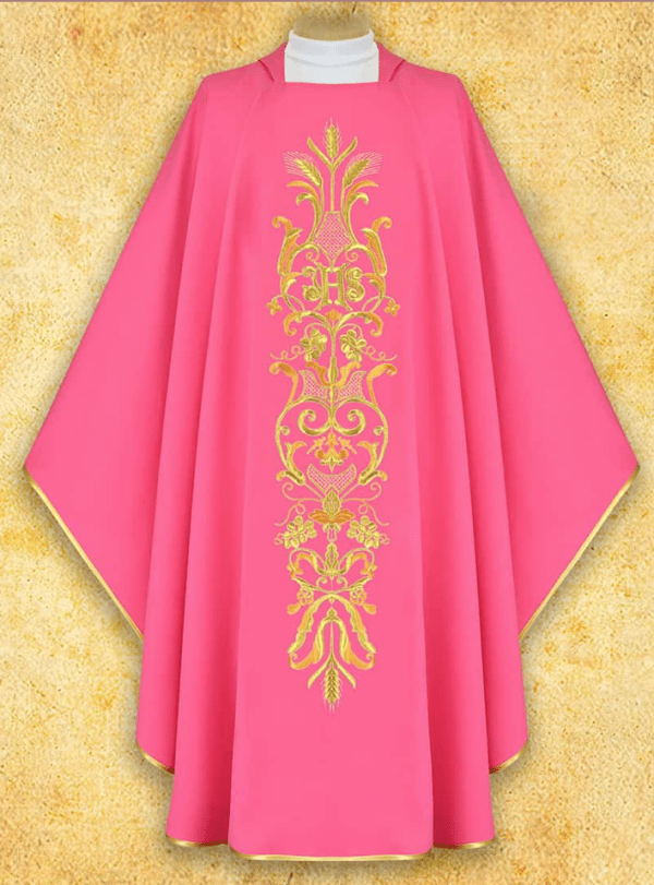 Pink IHS Chasuble