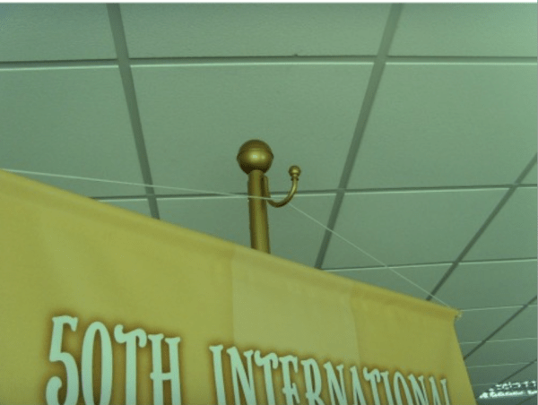 Gold-Sprayed Banner Stand - Image 2