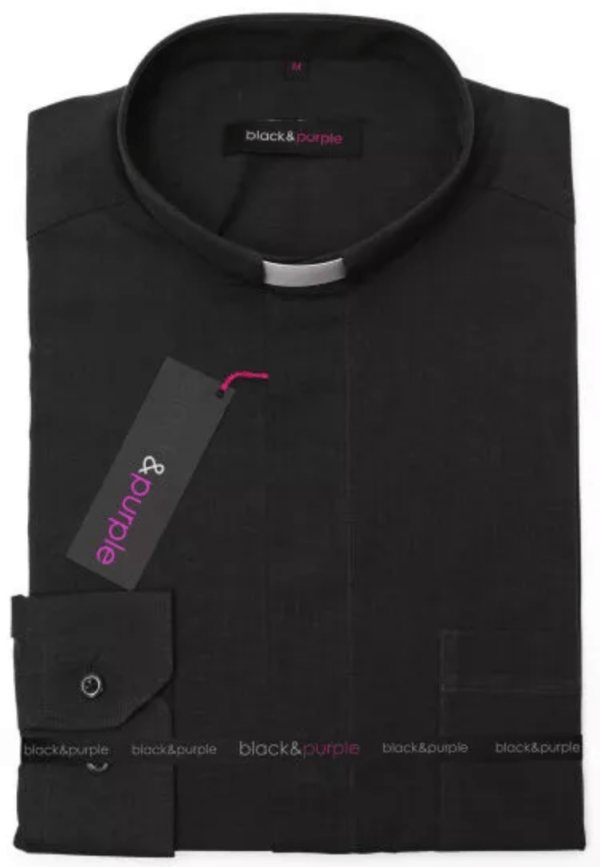Black Priest Shirts (Tonsure Collar)