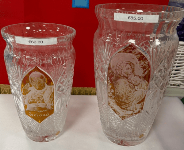 Pope Francis & Our Lady and Child Vase