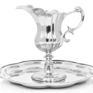 Baptism vessel, brass, nickel-plated