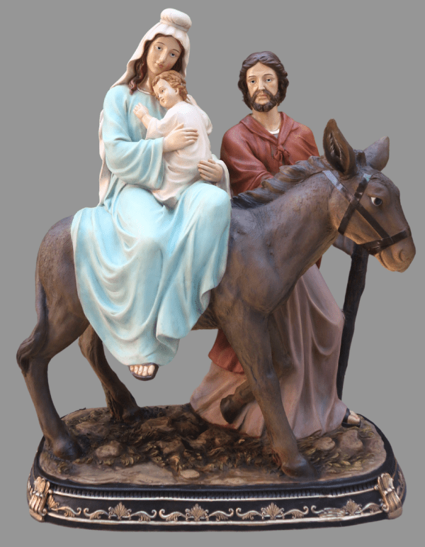 1 Piece Nativity Crib set Holy Family on Donkey (3339)