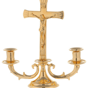 Altar candle stick with cross 26CM
