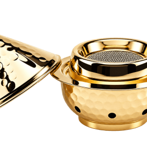Tea light incense burner gold